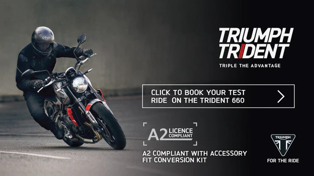 Book a test ride on the Triumph Trident